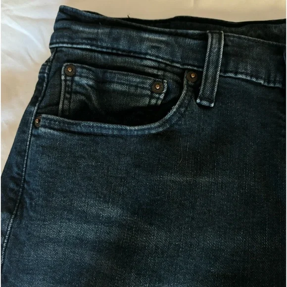 Men's LEVIS 514 Black Label Straight Fit 33 X 30 Dark Wash Stretch Jeans - Picture 10 of 15